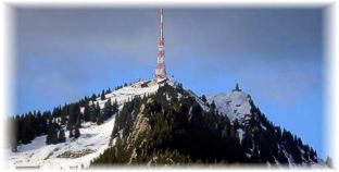 Gruenten mit Schnee mit Rahmen