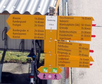Wegweiser Kandersteg