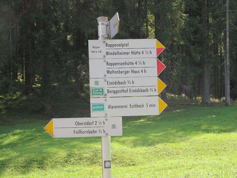 10 Wegweiser Birgsau
